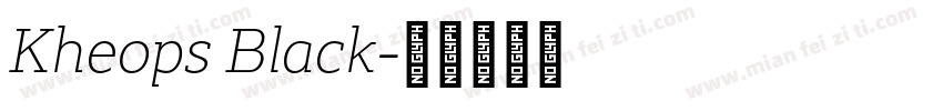 Kheops Black字体转换